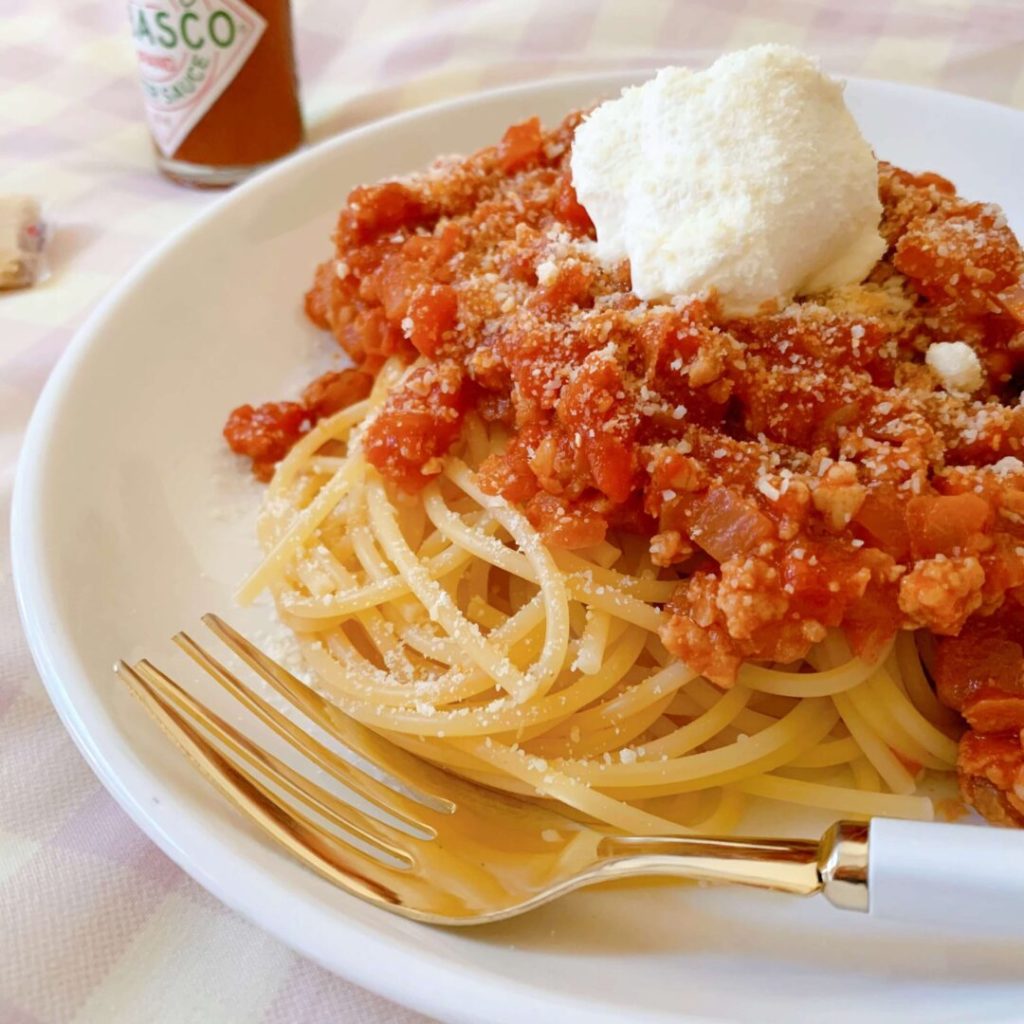 ミートソースパスタ