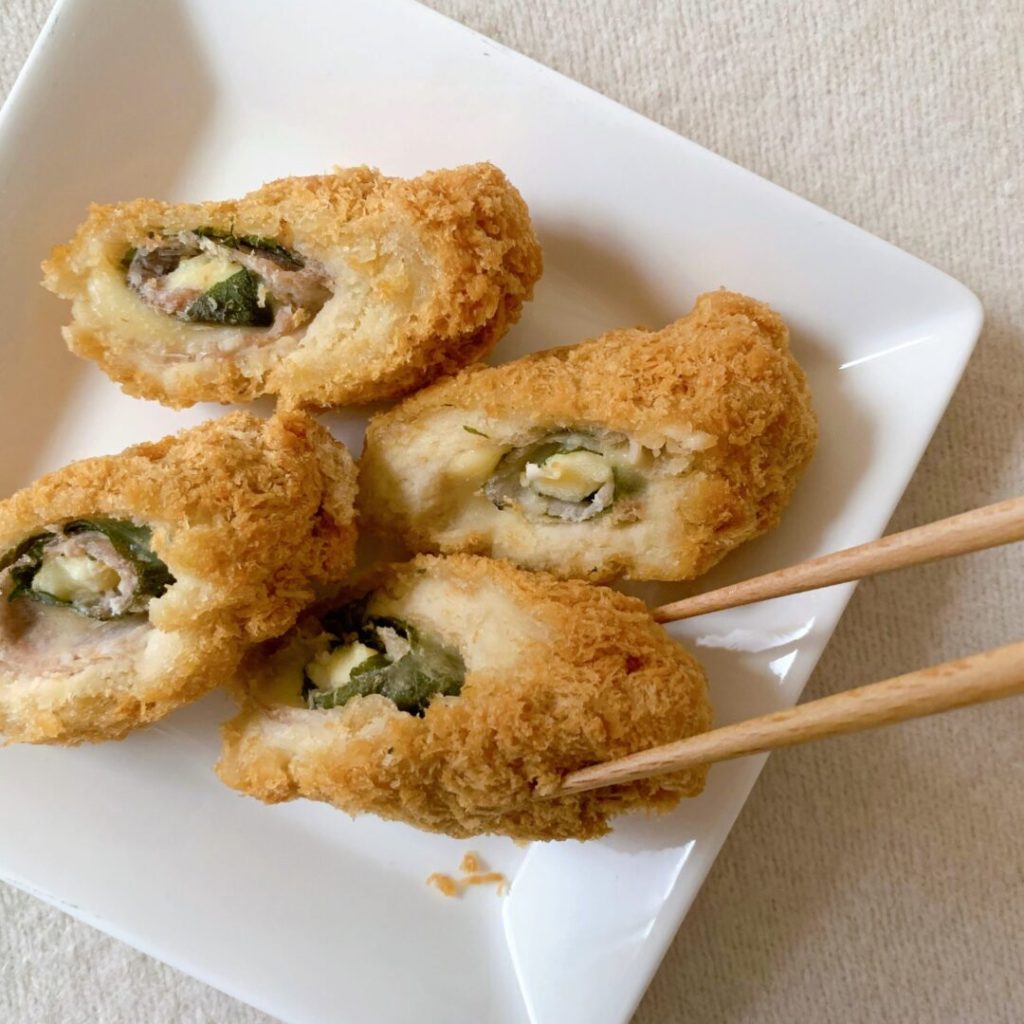 豚肉と大葉のロール揚げ